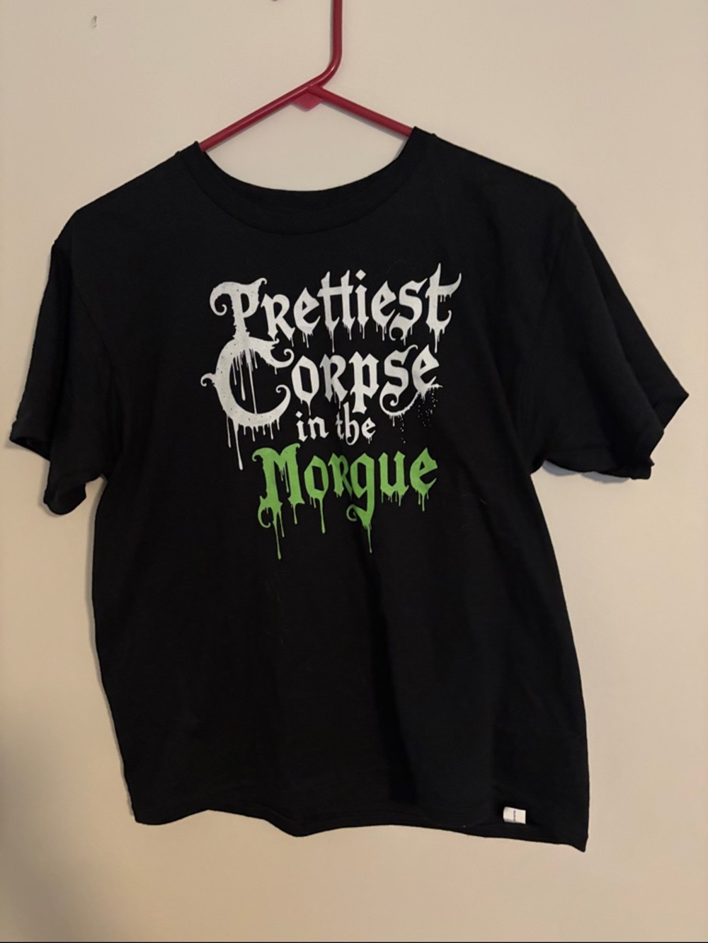 Gildan Black Heavy Cotton T-Shirt with White Tag Print